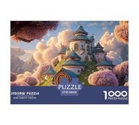 an Estate at Top of The Mountain 1000 Pièces Carton Premium Coffret De Puzzles Hilltop Fairytale Palace Stimulant Et Éducatif Jeu Créatif Puzzles pour Adultes Et Enfants 38x26cm/1000pcs
