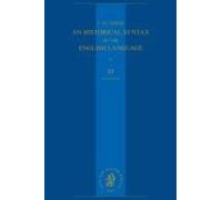 An Historical Syntax Of The English Language