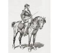 An Ironside The Ironsides were troopers in the Parliamentarian cavalry formed by English political leader Oliver Cromwell. From Britain and Her Neighbours 1485 - 1688 publié en 1923. Affiche imprimée