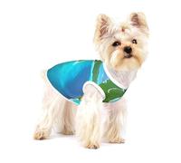 An island in the Sea Gilet en coton pour petit chien Taille M - Vêtement respirant, doux et confortable pour animaux de compagnie pour chats et chiens