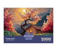 an Old House in The Moonlight 1000 Pièces Carton Premium Lot de Puzzles Fantasy Village Anti-Stress Défi Unique Puzzles As Birthday Gifts 70x50cm/1000pcs