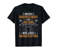 An Old Man Who Loves Weightlifting Bodybuilding Workout T-Shirt