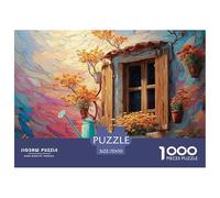 an Old Window 1000 Pièces Carton Extra-épais Coffret De Puzzles Country Scenery Stimulant Et Éducatif Jeu Créatif Puzzles As Birthday Gifts 70x50cm/1000pcs