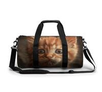 An Orange Cat Sac de sport pour homme et femme Résistant à l'eau Sac de voyage léger pour voyage et sport, blanc, 45 cm/22,9 cm/22,9 cm, blanc, 17.7in/9in/9in