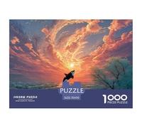 an Orc Whale Jumping Out of The Water 1000 Pcs Carton Extra-épais Coffret De Puzzles Whale Under Sunset Stimulant Et Éducatif Défi Unique Puzzles As Birthday Gifts 70x50cm/1000pcs