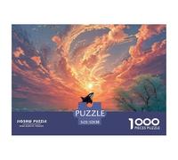 an Orc Whale Jumping Out of The Water 1000 Pcs Carton Extra-épais Coffret De Puzzles Whale Under Sunset Stimulant Et Éducatif Défi Unique Puzzles As Birthday Gifts 52x38cm/1000pcs
