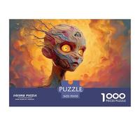 an Space Invader Girl 1000 Pcs Carton Extra-épais Lot de Puzzles Cosmic Alien Portrait Stimulant Et Éducatif Jeu Familial Puzzles As Birthday Gifts 70x50cm/1000pcs