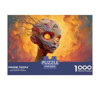 an Space Invader Girl 1000 Pièces Carton Extra-épais Coffret De Puzzles Cosmic Alien Portrait Stimulant Et Éducatif Défi Unique Puzzles As Birthday Gifts 38x26cm/1000pcs