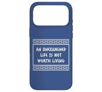 an Unexamined Life is Not Worth Living Socrate Grec Coque pour iPhone 17 Pro Max