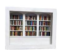 An-xiety Bibliothèque Shake Away Your Anxieties | Étagère à livres avec secousses d'anxiété | Petite bibliothèque d'anxiété avec livres | Faux livres en bois | Boîtes de rangement miniatures