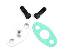AN4 Turbo Oil Feed T3 T4 Turbo Kit de Joint D'adaptateur D'entrée D'huile, Base épaisse et Lourde, Installation Facile, Matériau en Alliage D'aluminium, adapté aux Turbos T3, T4,