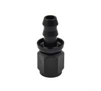 AN6 Female to 3/8 Barb Swivel Fitting Black Aluminum