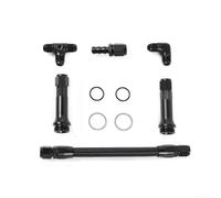 AN6 Kit de conversion de carburateur à trois voies pour Holley 4150, adaptateur double alimentation à haut débit avec raccord en alliage d'aluminium pour systèmes ATV UTV Noir
