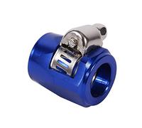 AN6 Voiture Carburant Huile Tuyau D'eau Tuyau Finisseur Tuyau De Fin De Ligne De Finisseurs Huile De Carburant De L'eau Pipe Clamp Clip Pour Voiture Auto en Alliage d'Aluminium(Blue)