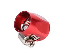 AN6 Voiture Carburant Huile Tuyau D'eau Tuyau Finisseur Tuyau De Fin De Ligne De Finisseurs Huile De Carburant De L'eau Pipe Clamp Clip Pour Voiture Auto en Alliage d'Aluminium(Red)
