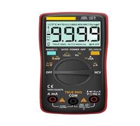 AN8008/AN8009 multimètre numérique 409b Double fusible gamme automatique Medidor EléctricoTrue-Test de condensateur de Transistor(AN8008 Pro Red)