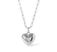 Ana Luisa Lev Collier en forme de cœur bouffant pour femme - Chaîne trombone avec pendentif en forme de petit cœur plaqué or 14 carats et argent rhodié - Hypoallergénique, résistant à l'eau, ne ternit