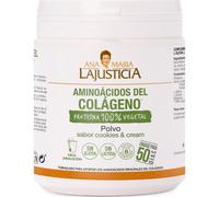 ANA MARIA LAJUSTICIA - Acides aminés du collagène 350 g | Collagène 100 % végétal avec magnésium | Supplément végétalien sans gluten ni lactose | Goût Cookies & Cream | Emballage de 50 jours
