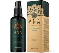 ANA Naturkosmetik Huile d'argan Bio pour Cheveux pressée à Froid - Huile pour la Peau et Les Cheveux secs - Vegan - Verre photoprotecteur-100ml - Huile Capillaire Souple sans Silicone ni parabène