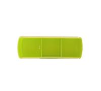 Anabox Pilulier Journalier 3 Compartiments - Boîte à Médicaments Matin Midi Soir - Organisateur Quotidien Compact Couleur Vert Anis - Système Sécurisé - Fabriqué en Allemagne