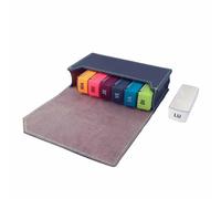 Anabox- Pilulier Semainier 3x7 Compartiments Multicolore - Organisateur Médicaments 7 Jours Matin Midi Soir avec Étui Protection - Gris Anthracite - Solide et Pratique - Sans BPA