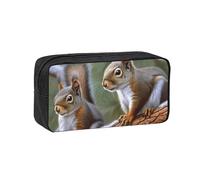 ANABPRMA Austin Texas Grande trousse à crayons en tissu Oxford avec fermeture éclair pour école, bureau, voyage, Petit écureuil., Taille unique, Pochette à monnaie