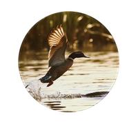 ANABPRMA Duck Fly Upon River Tapis de souris en caoutchouc antidérapant 20,3 cm avec surface lisse pour bureau et maison