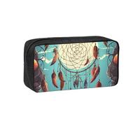 ANABPRMA Grande trousse à crayons en tissu Oxford avec fermeture éclair pour l'école, le bureau, les voyages, Filet de rêve, Taille unique, Pochette à monnaie