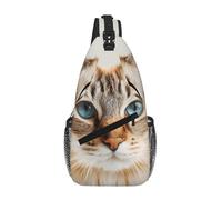 ANABPRMA Horse_1 Sac à bandoulière décontracté pour homme avec plusieurs poches pour voyage et usage quotidien, Portrait de chat élégant_1, Taille unique