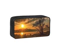 ANABPRMA Last Sun Rays Grande trousse à crayons en tissu Oxford avec fermeture éclair pour école, bureau, voyage, Derniers rayons du soleil, Taille unique, Pochette à monnaie