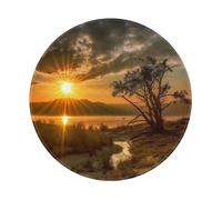 ANABPRMA Last Sun Rays Tapis de souris en caoutchouc antidérapant 20,3 cm avec surface lisse pour bureau et maison