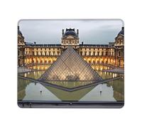 ANABPRMA Louvre Museum in Paris Tapis de souris avec bords en caoutchouc pour bureau et jeux, tapis de souris antidérapant avec bords cousus, plusieurs tailles, 7 x 21,8 cm