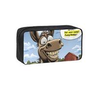 ANABPRMA Magical Design Grande trousse à crayons en tissu Oxford avec fermeture éclair pour école, bureau, voyage, Funny Donkey 2, Taille unique, Pochette à monnaie