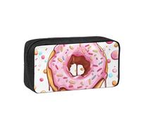 ANABPRMA Many Stars Grande trousse à crayons en tissu Oxford avec fermeture éclair pour l'école, le bureau, les voyages, Donut, Taille unique, Pochette à monnaie