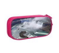 ANABPRMA Niagara Falls Trousse à crayons de grande capacité double couche avec 2 poches principales zippées, organiseur multifonction pour l'école, le bureau, les voyages, rose, Taille unique, Trousse