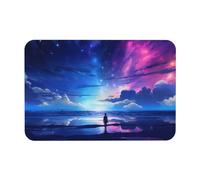 ANABPRMA Northern Lights Tapis de bain en silicone antidérapant pour cuisine et salle de bain 40 x 60 cm Facile à nettoyer