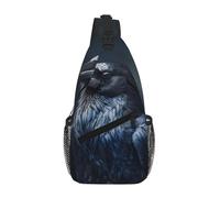 ANABPRMA Red Cherries_1_1 Sac à bandoulière décontracté pour homme avec plusieurs poches pour voyage et usage quotidien, Night Crow_1_1, Taille unique