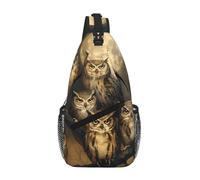 ANABPRMA Red Cherries_1_1 Sac à bandoulière décontracté pour homme avec plusieurs poches pour voyage et usage quotidien, Hiboux Oiseaux_1_1, Taille unique