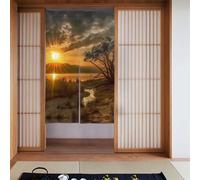 ANABPRMA Rideau de porte Last Sun Rays 86 x 143 cm, rideau de porte, séparateur de pièce, rideau d'intimité à suspendre en polyester pour la maison et le bureau
