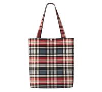 ANABPRMA Romantique Paris Eiffel Sac fourre-tout en toile pour femme - Sac à bandoulière réutilisable, grand sac à main shopping avec fermeture à bouton, Vieux carreaux, Taille unique