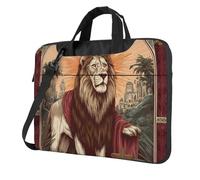 ANABPRMA Sac à bandoulière pour ordinateur portable 13/14/15,6" Motif dinosaures mignons, Lion d'Afrique, 15.6 inch