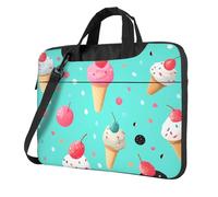 ANABPRMA Sac à bandoulière pour ordinateur portable 13/14/15,6" Motif floral Gris, Sweet Ice Cream, 15.6 inch