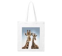 ANABPRMA Sac fourre-tout réutilisable en toile motif arbre vert magique pour femme, sac à main de grande capacité, Cous de girafe, Taille unique