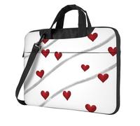ANABPRMA Sac pour ordinateur portable Musée du Louvre à Paris, sac à bandoulière tendance pour ordinateur portable 13/14/15,6", Rouge à lèvres Cœur dessiné, 14 inch
