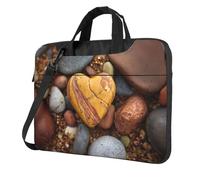 ANABPRMA Sac pour ordinateur portable Musée du Louvre à Paris, sac à bandoulière tendance pour ordinateur portable 13/14/15,6", Pierre en forme de cœur., 15.6 inch