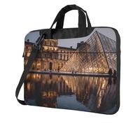 ANABPRMA Sac pour ordinateur portable Musée du Louvre à Paris, sac à bandoulière tendance pour ordinateur portable 13/14/15,6", Musée Louvre à Paris, 13 inch