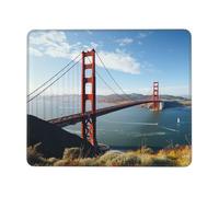 ANABPRMA San Francisco Golden Gate Bridge Tapis de souris avec bords en caoutchouc pour bureau et jeux, tapis de souris antidérapant avec bords cousus, plusieurs tailles, 7 x 21,8 cm