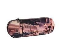 ANABPRMA Snow Leopard Trousse à crayons en cuir rigide multi-usage avec fermeture éclair pour papeterie, maquillage ou petits accessoires, The Old Hollywood, Taille unique, Trousse de beauté