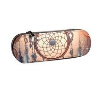 ANABPRMA Sunset Trousse à crayons en cuir rigide multi-usage avec fermeture éclair pour papeterie, maquillage ou petits accessoires, Attrape-rêves indien., Taille unique, Trousse de beauté