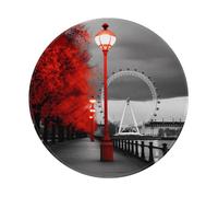 ANABPRMA Tapis de souris en caoutchouc antidérapant avec surface lisse pour bureau et maison Motif Tour Eiffel Londres 20,3 cm